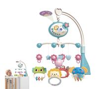 Mobile pour berceau,Mobile bébé pour berceau, Jouet de berceau télécommandé, Mobile de berceau télécommandé pour parc, jouets de berceau de pépinière, jouet de cloche de lit à Rotation électrique pour
