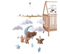 Mobile Pour COT - Felt Giostrina, Bear | Petite Décoration Suspendue Avec Conception Tendre, Accessoire Pour Bébés Adaptés Au Lit De Lit À La Station De Couches Panish Lit Panish Peu Naissance