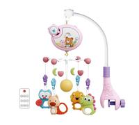Mobile pour crèche de bébé - Mobile musical avec lumières et musique - Pour chambre d'enfant - Pivotant avec mouvement automatique - Hochet apaisant - Pour nourrissons - Parfait pour Noël et