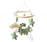 Mobile pour crib - Thème dinosaure vert - Décoration à suspendre - En peluche douce - Pour crèche - Pour bébé fille - Pour dormir la nuit sur le lit