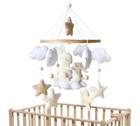 Mobile pour le lit d'enfant - Boho Lune et nuage mignon dessin animé jouet apaisant | et décoration mobile pour filles - Pour la maison, la poussette, la crèche, la salle de jeux, le shopping en plein