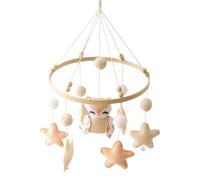 Mobile pour Lit Bébé,Mobile Sensoriel pour Lit Bébé Garçon - Jouet Sensoriel en Felt Fait Main Design Neutre Accessoire Literie Bébé