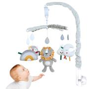 Mobile pour lit de bébé pour tout-petit - Mobile musical pour berceau, conception à couverture souple, construction légère et durable, ornements décoratifs colorés, structure compacte facile à install