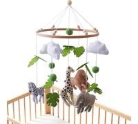 Mobile pour lit de garçon, stimulation visuelle apaisante, décoration suspendue en forme d'animal pour un sommeil paisible et le développement précoce, design rotatif doux, accessoire de décoration de
