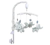 Mobile pour lit de nourrisson - 73 x 33 cm - Jouet en peluche rotatif - Clip de lit pour maternelle - Décoration suspendue aux animaux - Contraste élevé - Pour bébés, tout-petits et filles
