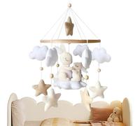 Mobile pour lit d'enfant - Jouet apaisant - Motif de lune et nuage - Décoration pour la maison, la poussette, la crèche, la salle de jeux, le shopping en plein air