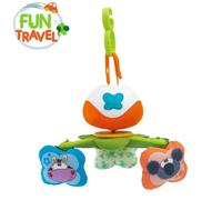 Mobile Safari Fun Travel - CHICCO - Mobile pour bébé avec carillon musical, hochets et miroir