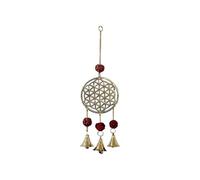 Mobile sonore en Laiton Fleur de Vie et graines de Rudraksha