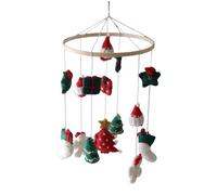 Mobile sur le thème de Noël, facile à décorer - 45 x 23 cm - Décoration à suspendre - Fait à la main - Pendentif pour chambre d'enfant - Stimule le développement visuel - Pour la maison et les voyages