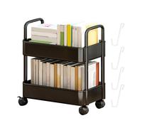 Mobile sur roues - Portable à 2 niveaux, Durabee, Stockage de base polyvalent, lisse et robuste | Pour collations, jouets, bureau, chambre, salon Beaucoup de bonne durabilité : avec un P dur