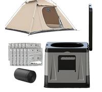 Mobile Toilet for Adults, Portable Folding Travel Potty, Lightweight Foldable Seat for Camping, 13.19x10.83x10.83 Inches, Hiking, Tent, Car, Beach, RV, Outdoor Adventures, Home Use