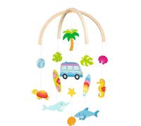 Gollnest & Kiesel Mobile en bois goki 52865 Van de surfeur, thème mer et plage, 25 x 30 cm