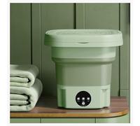 Mobile Waschmaschine, Waschmaschine Mini 8L Leicht Zusammenklappbar mit 360° Blu-Ray Mini Waschmaschine Camping für Camping,Reisen,Wohnung,Green