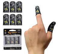 MOBILEGAMINGCORPS MGC ClawSocks Geo Camo Lot de 6 manchons en fibre de carbone, protège-doigts et pouces pour joueurs, protecteur/stabilisateur/soutien de compression, respirants. Combat la
