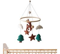 Mobiles Bébé - Jungle Cerfs Animaux Mobile Suspendu avec Nuages en Feutrine | Accessoires Poussette pour Anniversaire Naissance Garçon Fille Préschoolaire Coucher Enfant