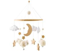 Mobiles de berceau pour bébés, cintre mobile de mouton, nuage, étoiles, lune, jouets bébé dessin animé mignon pour chambre bébé, mobiles plafond, jouet décoration pour nouveau-né
