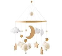 Mobiles de berceau pour bébés, mobiles de berceau pour bébés, cintre mobile mouton, nuage, étoiles, lune, jouets bébé dessin animé mignon pour décoration plafond ch