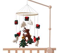 Mobiles Suspendus Garçons - Mobiles De Noël Pour Nouveau-né,Décoration de Chambre Fête Enfant avec Fétiche en Feutrine Renne Sapin