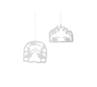 Flensted Swan Dancers Mobile en carton de couleur blanche, dimensions : hauteur : 6 cm, 683