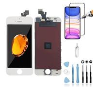 Mobilevie Ecran Compatible avec Iphone 5 Blanc : Vitre Tactile + LCD Retina assemblé sur châssis