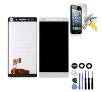 Mobilevie Ecran Compatible pour Huawei Honor 7 Blanc : Vitre Tactile + LCD Pret-A-Monter sans Chassis