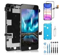 Mobilevie Ecran Complet pour iPhone 8 Plus Noir: LCD Retina + Vitre Tactile Tout Assemblé sur châssis