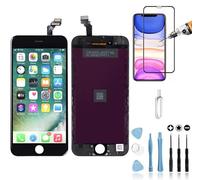 Mobilevie Écran LCD + Vitre Tactile Assemblé sur Châssis Compatible iPhone 6 Noir - SANS Caméra / SANS Bouton / SANS Haut-Parleur - Outils et Verre trempé offerts - Testé avant l'expédition