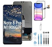 Mobilevie Ecran LCD + Vitre Tactile Haute Qualité Compatible avec Xiaomi Redmi Note 8 Pro (M1906G7I, M1906G7G) Noir - Outils/Verre trempé offerts - Testé Avant Expédition