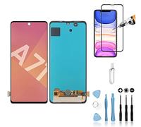 Mobilevie Écran OLED Compatible avec Samsung Galaxy A71 (SM-A715F) Noir + Vitre Tactile Haute Qualité - Supporte l'Empreinte Digitale - Testé avant Expédition (sans Châssis)