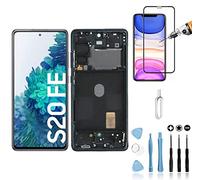 Mobilevie Écran OLED sur Châssis Compatible avec Samsung Galaxy S20 FE 4G/S20 FE 5G/S20 2022 (SM-G780F, SM-G781B/F/U/V) Noir : Écran Remplacement OLED + Vitre Tactile Haute Qualité Facile-à-Monter