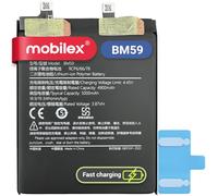 MOBILEX Batterie BM59 pour Xiaomi 11T 5G | Charge rapide 67 W Turbo | 5 000 mAh - OEM | Pièce de rechange interne avec adhésif | Capacité d'origine