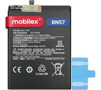 MOBILEX Batterie BN57 pour Poco X3 NFC / X3 Pro | 5160 mAh - OEM | Pièce de rechange interne avec adhésif | Capacité d'origine