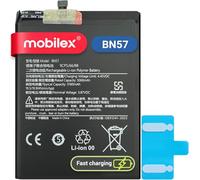 MOBILEX® Batterie BN57 pour Xiaomi Poco X3 NFC/Poco X3 (sans NFC) / Poco X3 Pro | 5160mAh Charge Rapide 33W | Remplacement Interne OEM avec adhésif | Capacité d'origine
