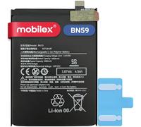 MOBILEX® Batterie BN59 pour Xiaomi Redmi Note 10 4G / Xiaomi Redmi Note 10S | 5 000 mAh - OEM | Interne Remplacement | Capacité d'origine