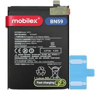 MOBILEX® Batterie BN59 pour Xiaomi Redmi Note 10 / Redmi Note 10S / POCO M5s | Charge Rapide 33W | 5000mAh - OEM | Interne avec Adhésif | Capacité d'origine