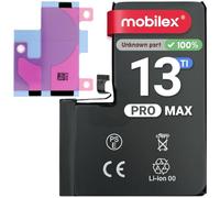 MOBILEX Batterie Compatible avec iPhone 13 Pro Max | sans Message | Puce TI | 4620mAh - OEM | Interne de Rechange avec adhésif | Haute capacité