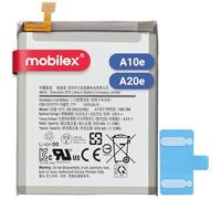 MOBILEX Batterie EB-BA202ABU pour Samsung Galaxy A20e / Galaxy A10e / Galaxy Jean2 | 3000 mAh - OEM | Interne de rechange avec adhésif | Capacité d'origine