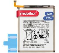 MOBILEX Batterie EB-BA705ABU pour Samsung Galaxy A70 / A70s | Charge rapide 25 W | 4 500 mAh - OEM | Pièce de rechange interne avec adhésif | Capacité d'origine