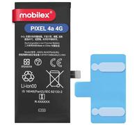 MOBILEX® Batterie G025J-B pour Google Pixel 4a 4G | 3080 mAh - OEM | Pièce de rechange interne avec adhésif | Capacité d'origine