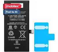 MOBILEX® Batterie G025J-B pour Google Pixel 4a 4G | 3140mAh - OEM | Rechange Interne avec Adhésif | Capacité d'origine
