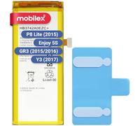 MOBILEX Batterie HB3742A0EZC+ pour Huawei P8 Lite 2015 / GR3 / Enjoy 5S / Y3 2017 / Y!Mobile 503HW | 2 200 mAh - OEM | Interne avec adhésif | Capacité d'origine