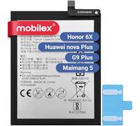 MOBILEX® Batterie HB386483ECW+ pour Honor 6X / Huawei GR5 2017 / Huawei Nova Plus / G9 Plus/Maimang 5 | 3340mAh - OEM | Interne de Remplacement avec Adhésif | Capacité d’Origine