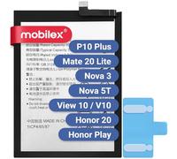 MOBILEX® Batterie HB386589ECW pour Huawei P10 Plus/Mate 20 Lite/Nova 3 / Nova 5T / Honor View 10 / Honor 20 / Honor Play | 3750mAh - OEM | Pièce Interne de Rechange avec Adhésif
