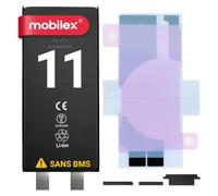 MOBILEX® Batterie sans BMS pour iPhone 11 | 3110mAh - Capacité d'origine | Cellule Interne de Rechange | sans Nappe | Soudure requise
