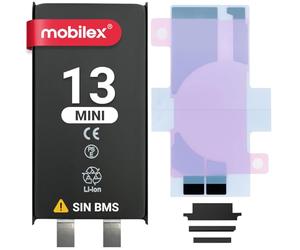 MOBILEX® Batterie sans BMS pour iPhone 13 Mini | 2348 mAh - Capacité d'origine | Cellule interne de rechange | OEM | Sans câble Flex