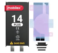 MOBILEX® Batterie sans BMS pour iPhone 14 Plus | 4330mAh - Capacité d'origine | Cellule Interne de Rechange | sans Nappe | Soudure requise