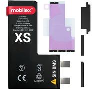 MOBILEX Batterie sans BMS pour iPhone XS | 2658 mAh - Capacité d'origine | Cellule interne de rechange | OEM | Sans câble Flex