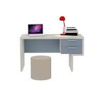 MOBILFINO CAMERETTE Bureau Design - Solution Parfaite pour Votre Bureau - Chêne Rock et Avio, Droit