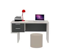 MOBILFINO CAMERETTE Bureau Design - Solution Parfaite pour Votre Bureau - Rovere Rock e basalto, La Gauche