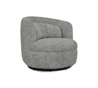 MOBILI FIVER, Fauteuil en Tissu Oliva, Gris Mélange, Polyester, Chaise pour Chambre, Salon